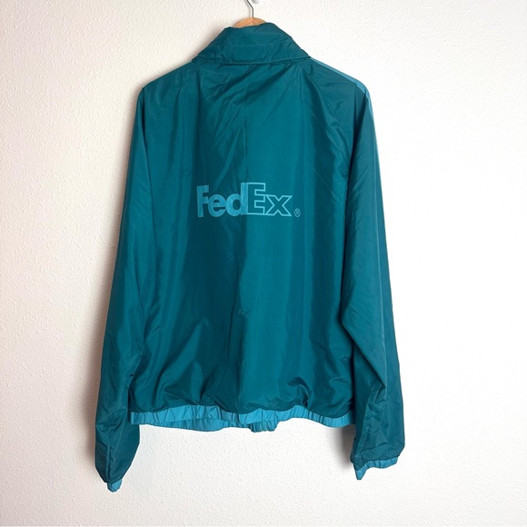 Fedex Ground Windbreaker Full Zip Jacket Blue Mens Size XL - Picture 4 of 7